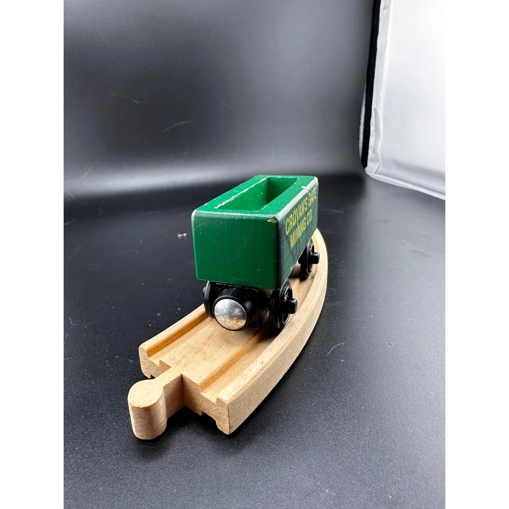 Vtg 2003 Thomas Wooden Railway Coal Car Crovan's‎ Gate Mining Co Train Magnetic